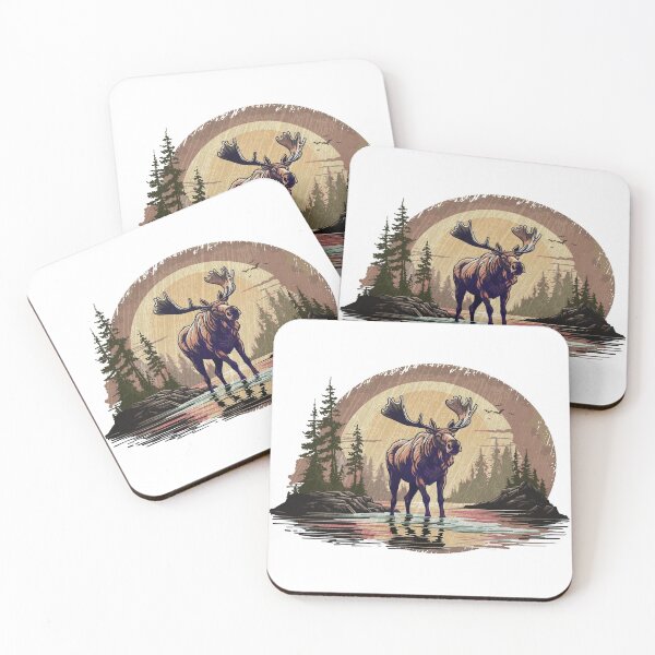 Item preview, Alt Version of Adult Moose, in the River, picturesque landscape of Colorado designed and sold by markmm9.