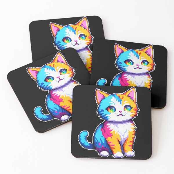 Item preview, Cute Colorful Pixel Cat designed and sold by Jackson-Will.
