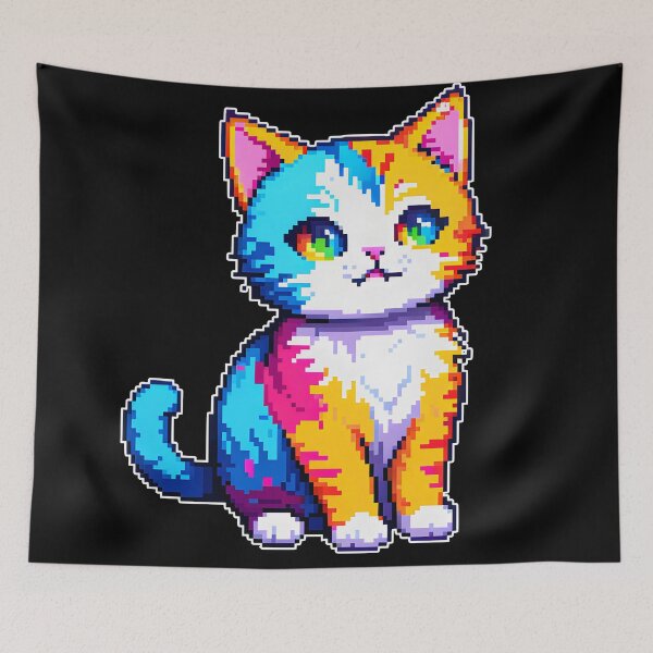 Item preview, Cute Colorful Pixel Cat designed and sold by Jackson-Will.