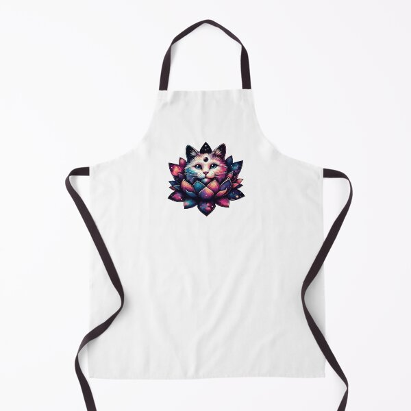 Item preview, Colorful Cosmic Cat in Lotus Flower designed and sold by TomFrontierArt.