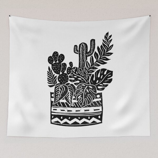 Item preview, Botanical Pot Block Print designed and sold by BiancaGreen.
