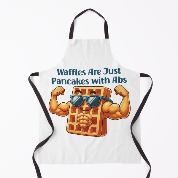 Item preview, Waffles Are Just Pancakes with Abs International Waffle Day designed and sold by Stick-Artistry.