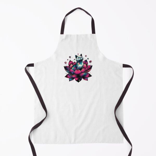 Item preview, Colorful Abstract Cosmic Cat in Lotus Flower designed and sold by TomFrontierArt.