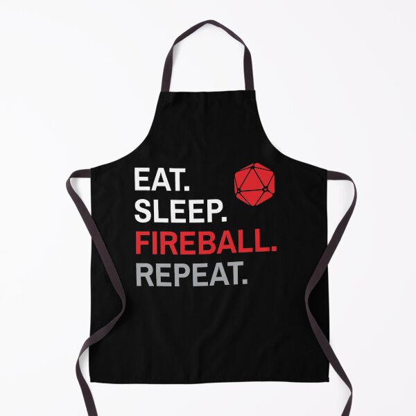 Item preview, D&D Fireball Wizard Eat Sleep Repeat designed and sold by sunburstrpg.