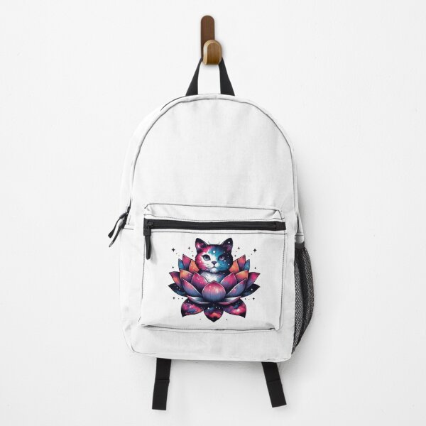 Item preview, Colorful Abstract Cosmic Cat in Lotus Flower designed and sold by TomFrontierArt.