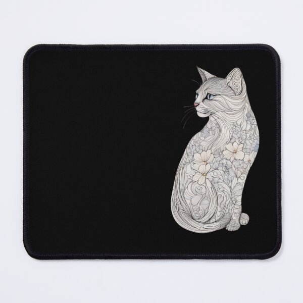 Item preview, Floral Cat Whiskers Feline Cat Flower pattern designed and sold by CyberArtistOne.