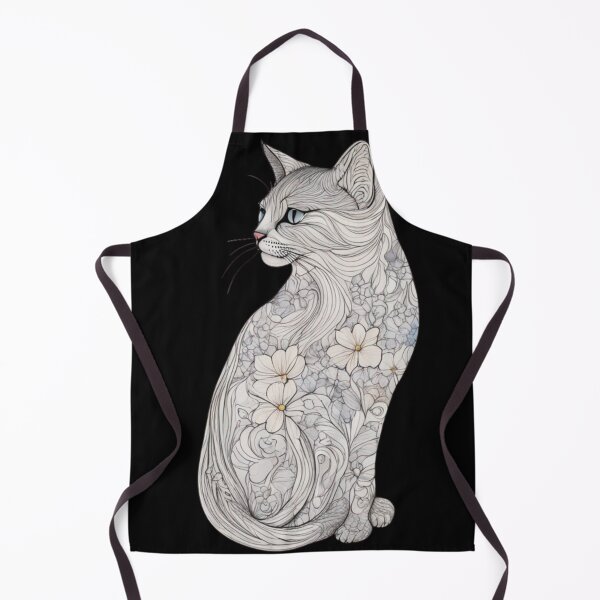 Item preview, Floral Cat Whiskers Feline Cat Flower pattern designed and sold by CyberArtistOne.