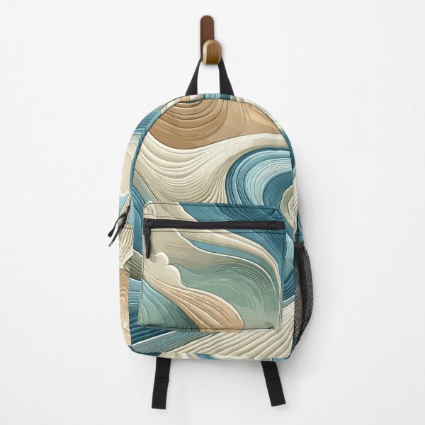 Item preview, Serene Contours Pattern : Earth-Toned Abstract Wave designed and sold by toobel.