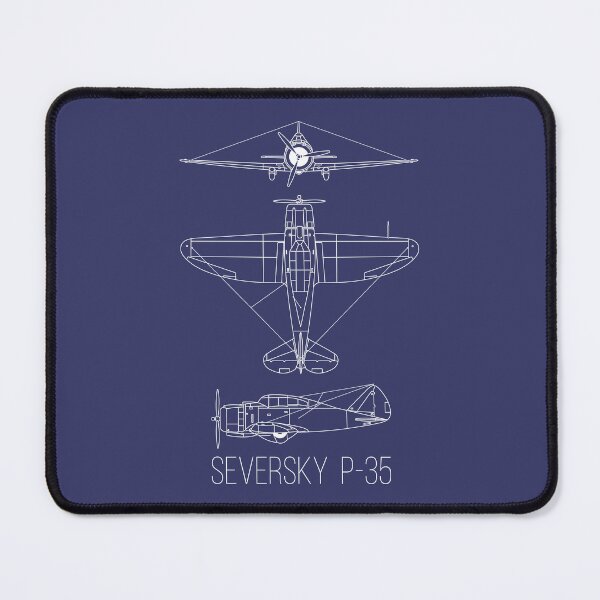 Item preview, Seversky P-35 American Propeller Fighter Plane Blueprints Diagrams designed and sold by MilitaryMart.