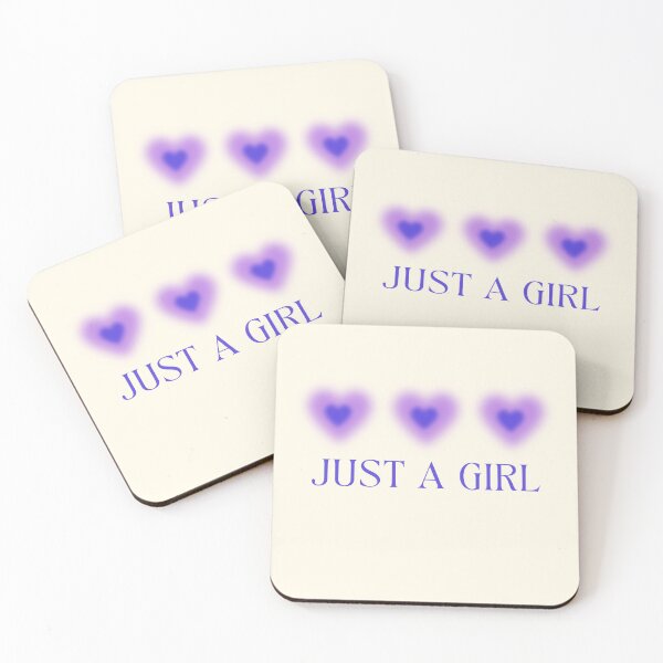 Item preview, PURPLE AND PINK JUST A GIRL GRADIENT HEARTS designed and sold by jessicaleah15.