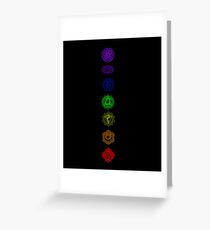 7 Chakra spiritual meditation Greeting Card