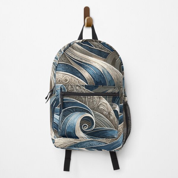 Item preview, Lunar Elegance: Celestial Swirls and Oceanic Waves Pattern Luxurious designed and sold by toobel.