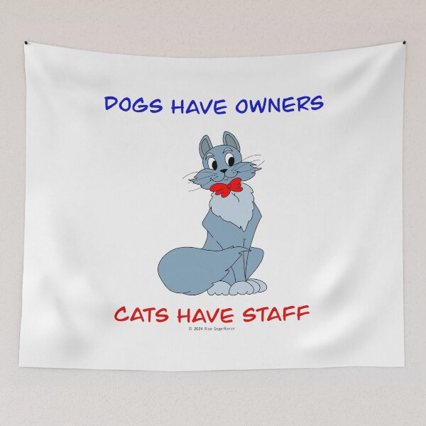 Item preview, Dogs have owners, cats have staff 3 designed and sold by LuxeDigiArt.