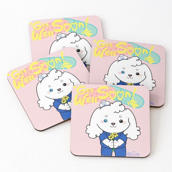 Item preview, SushiDog: Get Well Soon designed and sold by OneLineTeddy.