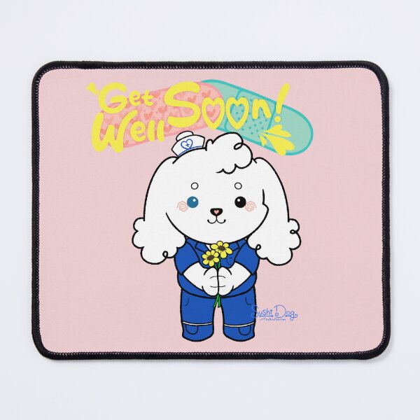 Item preview, SushiDog: Get Well Soon designed and sold by OneLineTeddy.