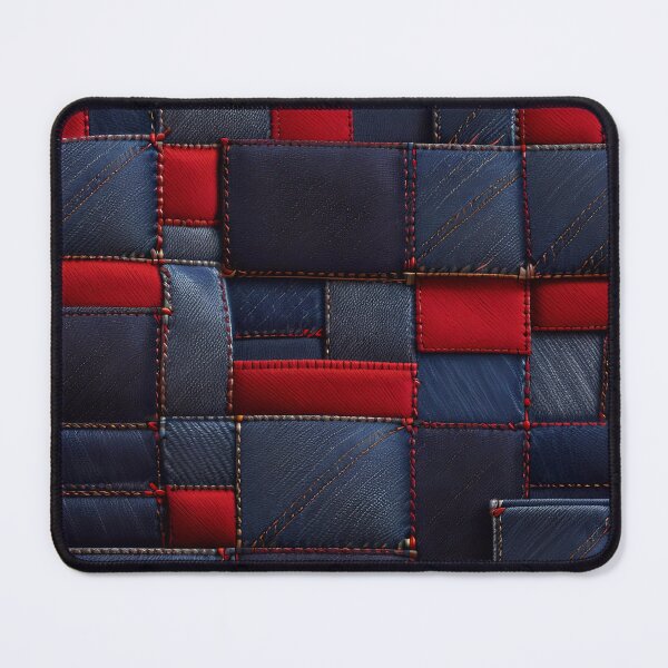 Item preview, Blue And Red Abstract Denim Pattern designed and sold by TheArtOfPat.
