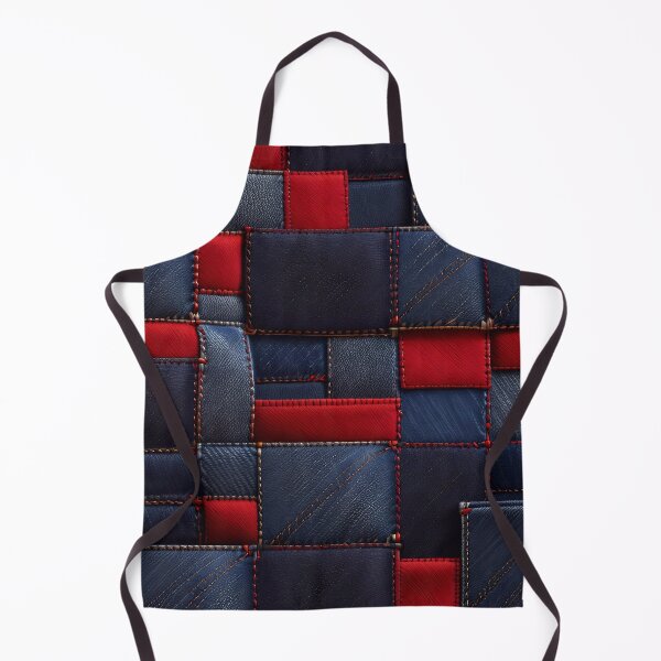 Item preview, Blue And Red Abstract Denim Pattern designed and sold by TheArtOfPat.