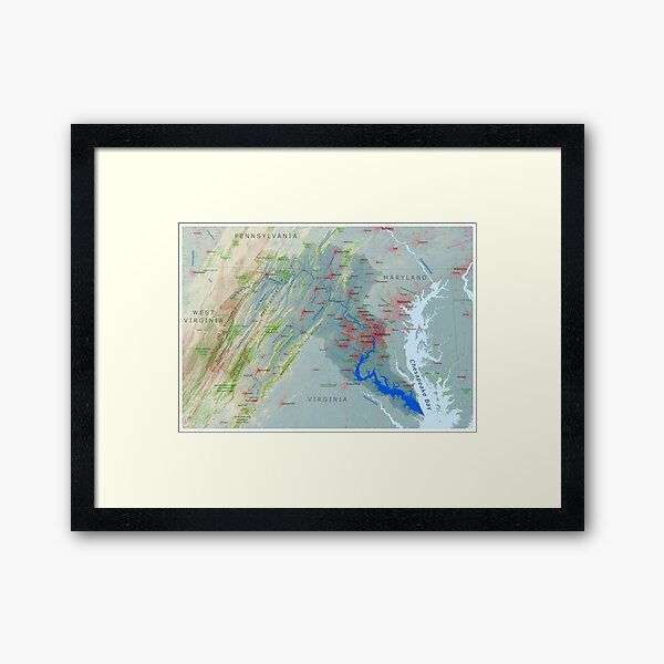 Item preview, Potomac River Watershed Map - Labeled designed and sold by Watershed Maps.