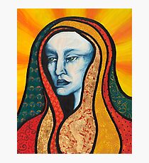 The wise woman mixed media portrait Photographic Print