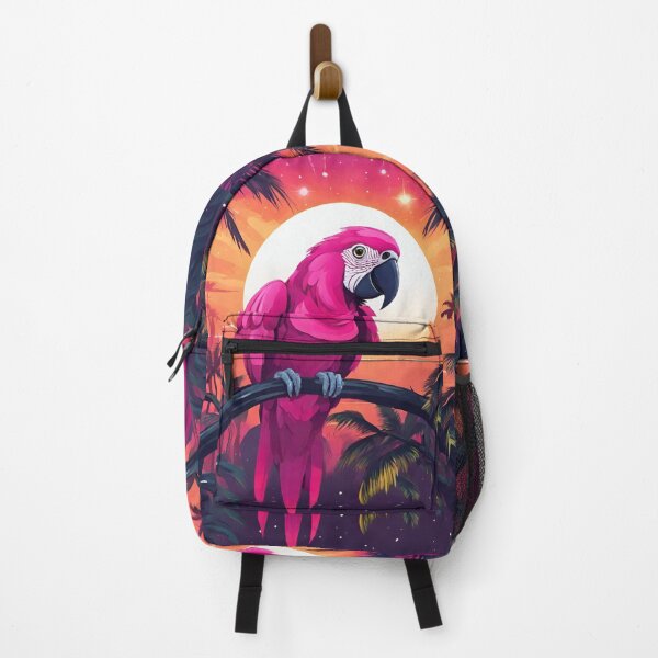 Item preview, Parrot and palms at evening, sky fall of stars, exotic vibe designed and sold by Sugar Wisdom .