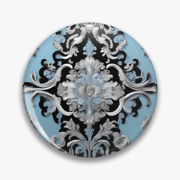 Item preview, Powder Blue & Black Baroque designed and sold by DesignsByPrnces.