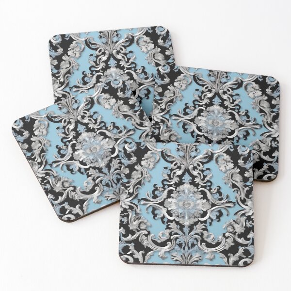 Item preview, Powder Blue & Black Baroque designed and sold by DesignsByPrnces.