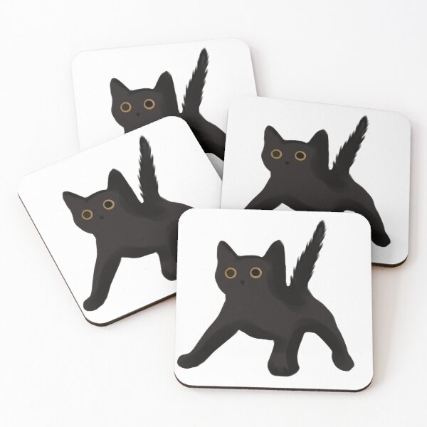 Item preview, Scared black cat designed and sold by Creampeachy.
