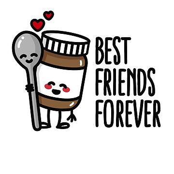 Best Friends, Food Buddy, BFF Cute, Spoon Choco' Baseball Cap