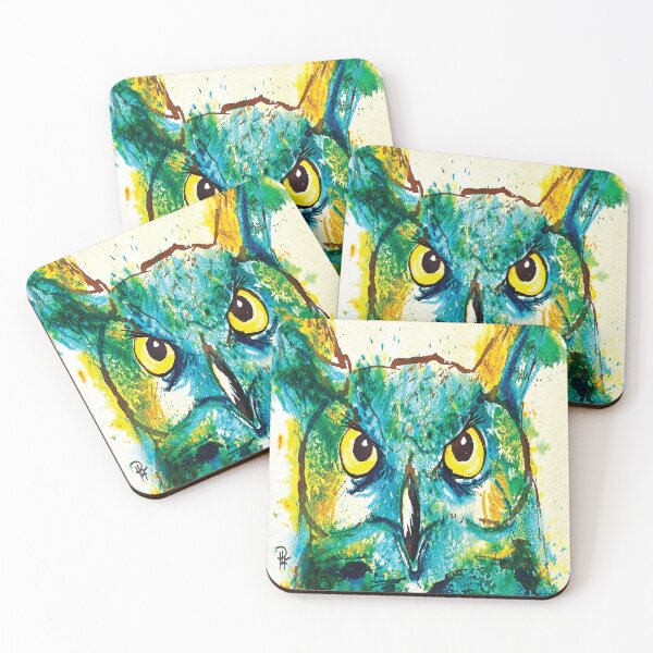 Item preview, Kooky Kreatures 'Owie: The Green Owl' Caricature Print — Art by Paquita designed and sold by Art-by-Paquita.