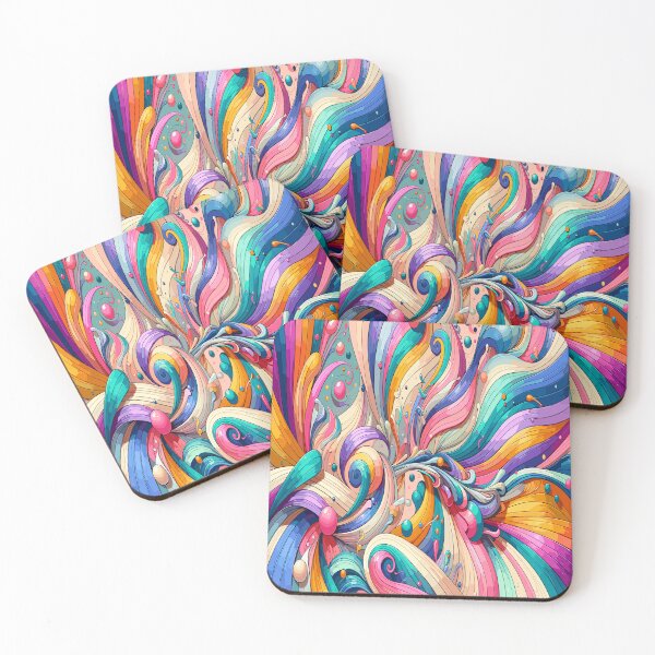 Item preview, Pattern Vibrant Fantasy Swirls: Exuberant Colorful Abstract Design designed and sold by toobel.