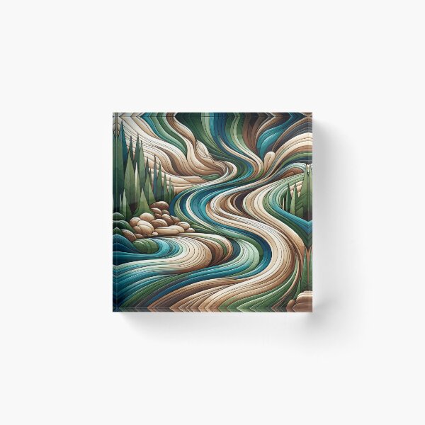 Item preview, Emerald River Flow: Luxurious Nature-Inspired Wavy Patterns for Eco-Chic designed and sold by toobel.