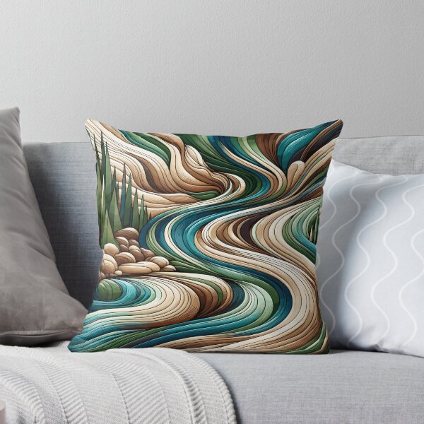 Item preview, Emerald River Flow: Luxurious Nature-Inspired Wavy Patterns for Eco-Chic designed and sold by toobel.