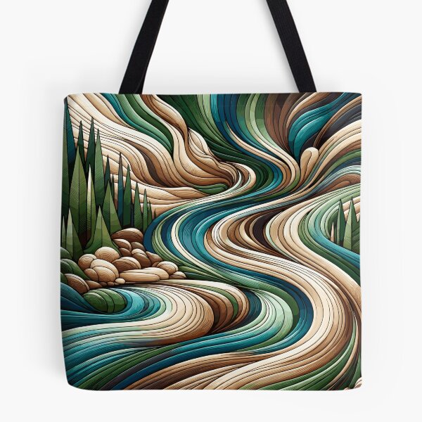 Item preview, Emerald River Flow: Luxurious Nature-Inspired Wavy Patterns for Eco-Chic designed and sold by toobel.