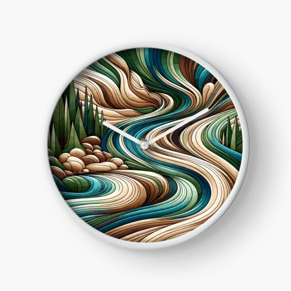 Item preview, Emerald River Flow: Luxurious Nature-Inspired Wavy Patterns for Eco-Chic designed and sold by toobel.
