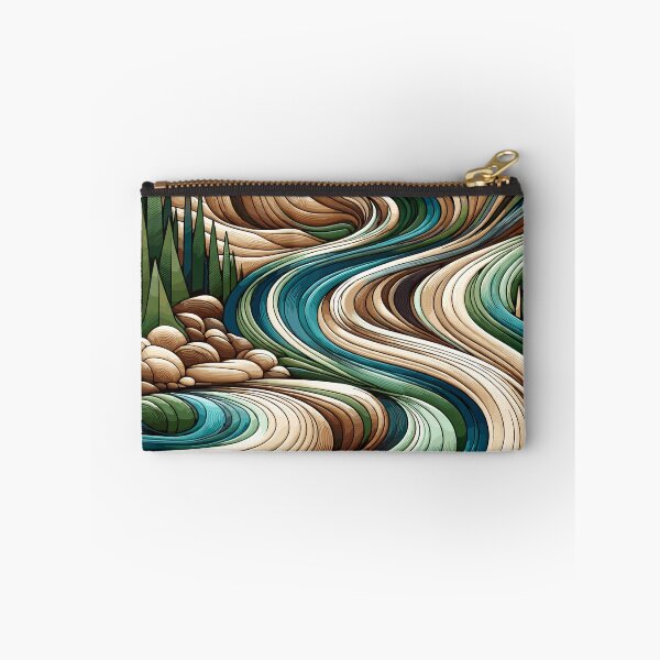 Item preview, Emerald River Flow: Luxurious Nature-Inspired Wavy Patterns for Eco-Chic designed and sold by toobel.