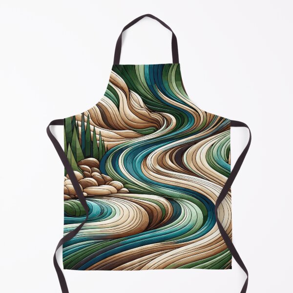 Item preview, Emerald River Flow: Luxurious Nature-Inspired Wavy Patterns for Eco-Chic designed and sold by toobel.