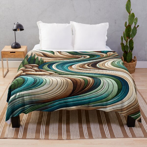 Item preview, Emerald River Flow: Luxurious Nature-Inspired Wavy Patterns for Eco-Chic designed and sold by toobel.