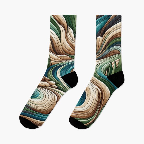 Item preview, Emerald River Flow: Luxurious Nature-Inspired Wavy Patterns for Eco-Chic designed and sold by toobel.
