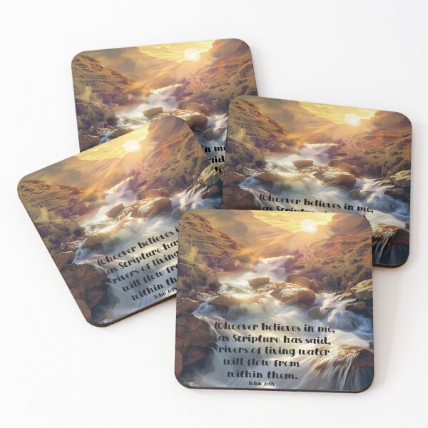 Item preview, Living Water Sunrise Streams John 7:38 designed and sold by Olivercat2018.
