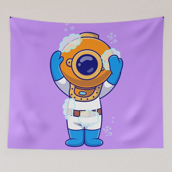 Item preview, Bubbly Bliss: Cute Diver's Soapy Sojourn designed and sold by hjian8219.