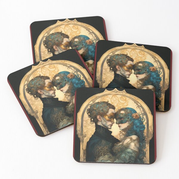 Item preview, Masked lovers in Venice. designed and sold by Natalia-Vlad.