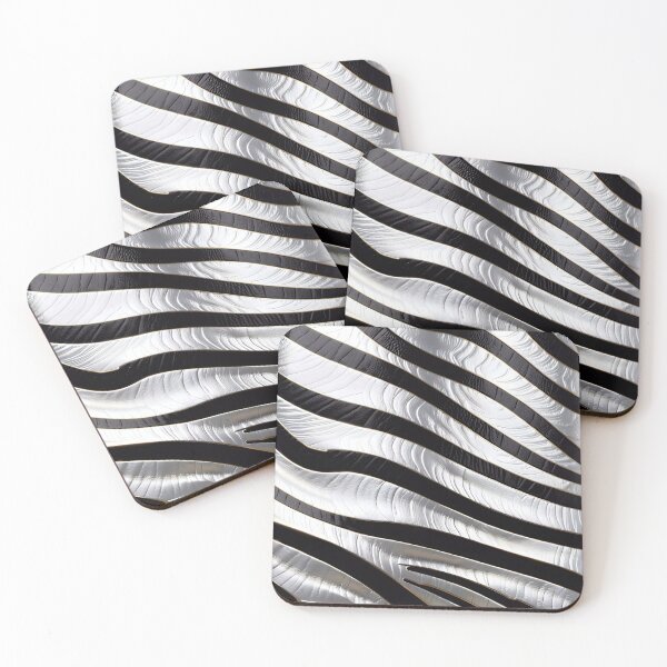 Item preview, Abstract Silver Zebra Skin Pattern designed and sold by TheArtOfPat.