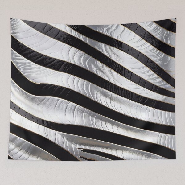 Item preview, Abstract Silver Zebra Skin Pattern designed and sold by TheArtOfPat.