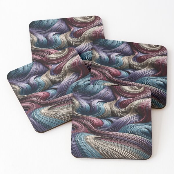 Item preview, Elegant Infinity Ribbons: Sophisticated Plum and Sapphire Flowing Lines Pattern designed and sold by toobel.