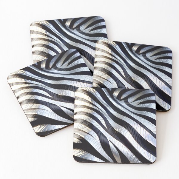 Item preview, Abstract Silver Zebra Skin Pattern designed and sold by TheArtOfPat.