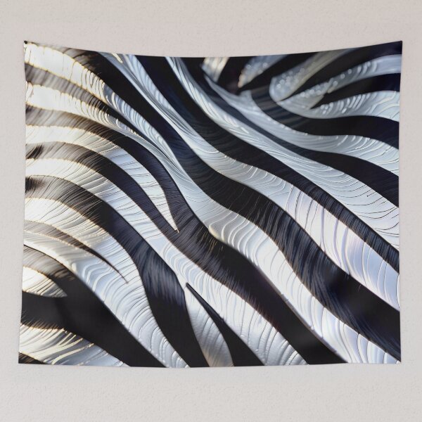 Item preview, Abstract Silver Zebra Skin Pattern designed and sold by TheArtOfPat.
