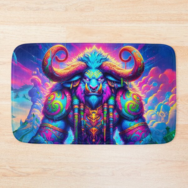 Item preview, Magical Tauren in Neon Pastel Colors WoW designed and sold by Lososko.