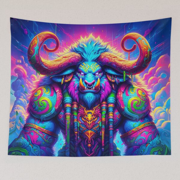 Item preview, Magical Tauren in Neon Pastel Colors WoW designed and sold by Lososko.