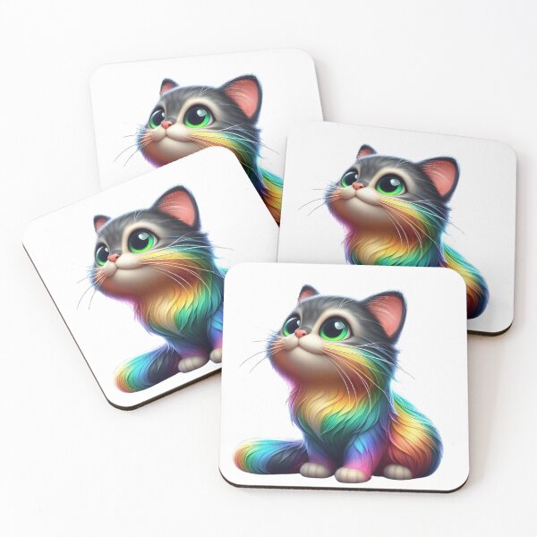 Item preview, Colorful Rainbow Cat Graphic T-Shirt designed and sold by ROYAL-STAR.