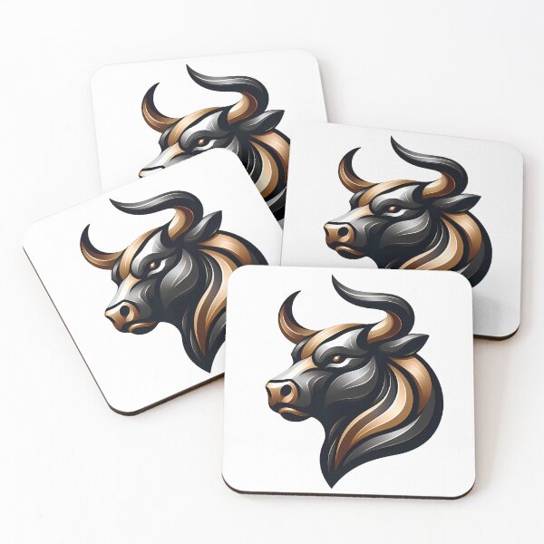 Item preview, Bull head logo in black and gold designed and sold by AD-Digital-Art.